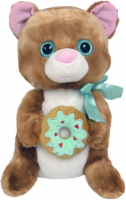 Holiday Home Plush Cat with Donut - Tan/Blue Perspective: Main