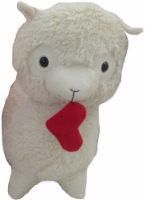 Holiday Home Plush Llama with Heart - White Perspective: Main