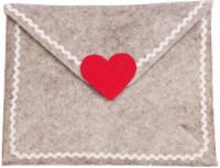 Holiday Home® Valentine's Day Felt Envelope - Gray Perspective: Main