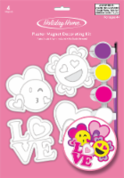 Holiday Home Plaster Emoji Magnet Decorating Kit Perspective: Main