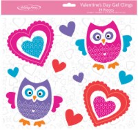 Holiday Home® Owl & Heart Valentine's Gel Clings - 19 Piece Perspective: Main