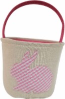 Holiday Home Gingham Bunny Easter Tote - Pink Perspective: Main