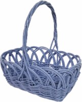 Holiday Home Rectangular Willow Easter Basket - Purple Perspective: Main