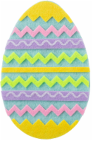 Holiday Home® Zig Zag Pattern Felt Easter Egg Perspective: Main