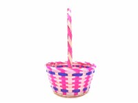 Holiday Home Bamboo Basket - Pink Perspective: Main