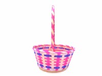 Holiday Home Bamboo Basket - Pink Perspective: Main