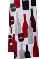 Everyday Living Wine Bottle Print Kitchen Towel Perspective: Main