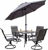 HD Designs Outdoors Geneva Dining Set - Gray Perspective: Main