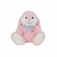 Holiday Home Plush Rabbit with Ribbon - Pink Perspective: Main
