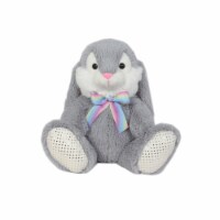 Holiday Home Plush Rabbit with Ribbon - Gray Perspective: Main