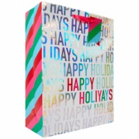 Holiday Home Large Sassy Happy Holidays Gift Bag Perspective: Main