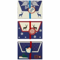 Holiday Home 3 CT Navy Blue Gift Card Holder Perspective: Main