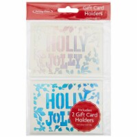 Holiday Home 2 CT Holly Jolly Ponsettia Gift Card Holder Perspective: Main