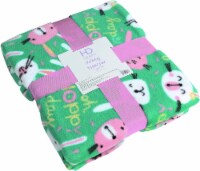 HD Designs® Holiday Easter Bunny Print Throw Blanket Perspective: Main