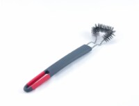 HD Designs Grill Long Handle Spiral Grill Brush - Gray/Red Perspective: Main