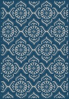 HD Designs Outdoors Iris Quartyard Rug - Blue/White Perspective: Main