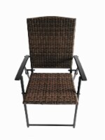 HD Designs Outdoors Woven Folding Chair - Brown Perspective: Main