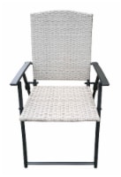 HD Designs Outdoors Woven Folding Chair - Gray Perspective: Main