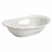 Holiday Home Scallop Oval Bowl - White Perspective: Main