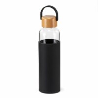 HD Designs Outdoors Glass Bottle with Bamboo Lid - Jet Black Perspective: Main