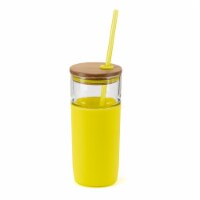 HD Designs Outdoors Glass Bottle with Bamboo Lid and Tritan Straw - Sulphur Spring Perspective: Main