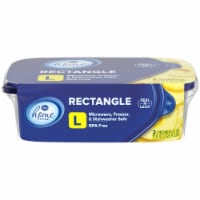 Kroger Home Sense Rectangle BPA-Free Plastic Snap Seal Food Storage Container - 2 pack