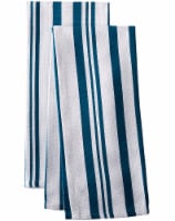 Dash of That Basketweave Towel Set - Teal/White Perspective: Main