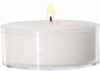 HD Designs Unscented Clear-Cup Tealight Candles - White