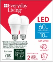 Everyday Living® 10-Watt (60-Watt) A19 LED Light Bulbs Perspective: Main