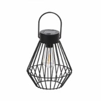 HD Designs Outdoors® Metal Solar Cage Lantern - Black Perspective: Main