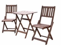 HD Designs Outdoors Finn Wood Bistro Set - Natural Perspective: Main