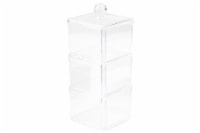 Everyday Living Square Plastic Vanity Canister Set - Clear Perspective: Main