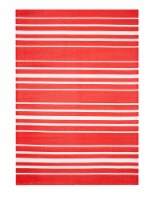 HD Designs Outdoors Stripe Poly Pro Rug - Red Perspective: Main