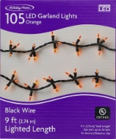 Holiday Home® 105 LED Garland Lights - Orange / Black Perspective: Main