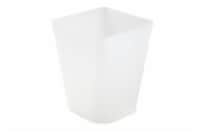 Everyday Living Frosty White Wastebasket Perspective: Main