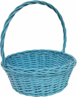 Holiday Home Round Willow Easter Basket - Blue Perspective: Main