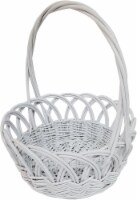 Holiday Home Round Willow Easter Basket - White Perspective: Main