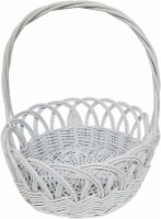 Holiday Home Round Willow Easter Basket - White Perspective: Main