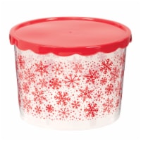 Holiday Home Christmas Cookie Container - Snowflake Perspective: Main