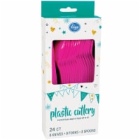 Kroger® Entertainment Essentials Plastic Cutlery - Pink Perspective: Main
