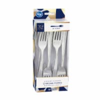 Kroger® Elevated Elegance Heavyweight Plastic Forks - Chrome