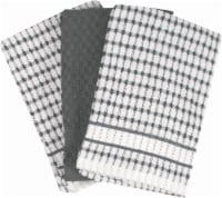 Everyday Living Popcorn Kitchen Towels - 3 Pack - Graphite