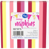Kroger® Entertainment Essentials Pink Warm Up Stripe Party Paper Napkins Perspective: Main