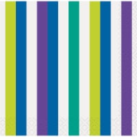 Kroger® Entertainment Essentials Green Cool Stripes Party Paper Napkins Perspective: Main