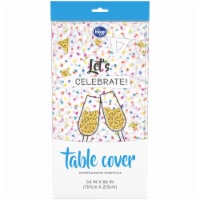 Kroger® Entertainment Essentials Table Cover - Confetti White Perspective: Main