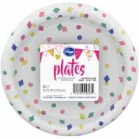 Kroger® Entertainment Essentials Geo Confetti Paper Plates - White