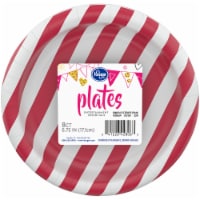 Kroger® Entertainment Essentials Simple Stripe Paper Plates - Pink Perspective: Main