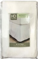 HD Designs 210 Thread Count Sateen Bedskirt - White