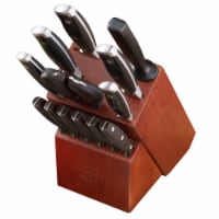Dash of That Block Knife Set - Brown/Silver/Black