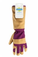 The Joy of Gardening® Rose Glove Pair - Tan/Burgundy Perspective: Main